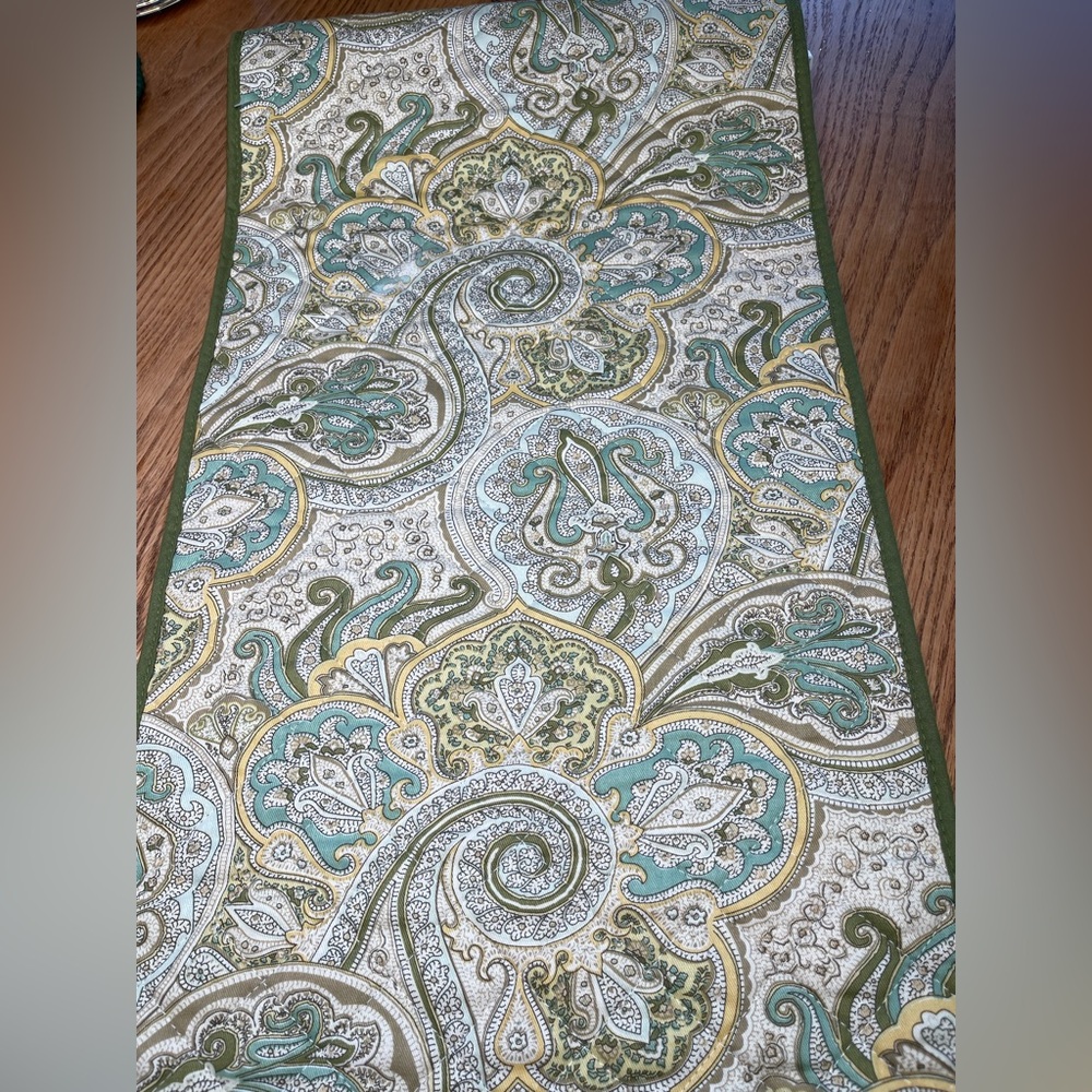 Waverly Quilted Paisley Table Runner